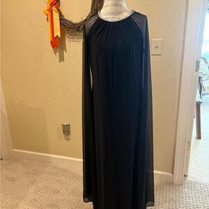 R & M Richards Elegant Black Long Sleeve Dress